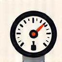 Icon of a tire pressure gauge.